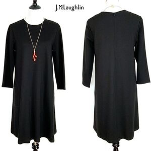 J. McLaughlin Black Midi Dress